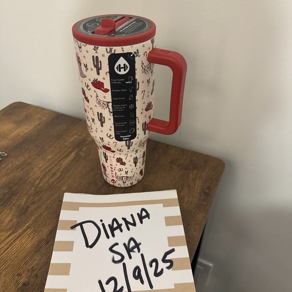 HydroJug 32 oz traveler Cowboy Christmas